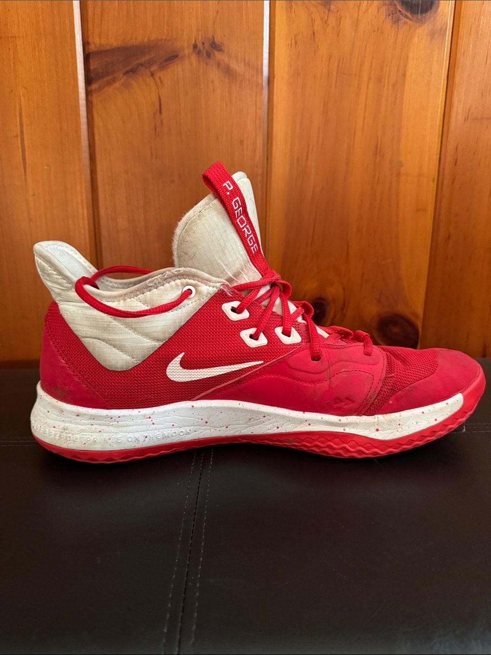 Nike Red and White PG George Basketball Shoe